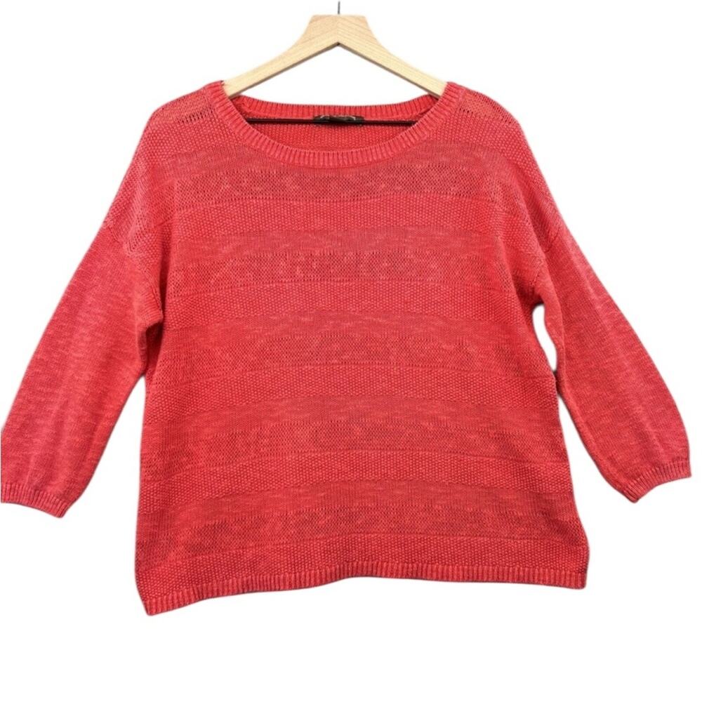 Tommy Bahama Women Small Coral Crew Neck Sweater